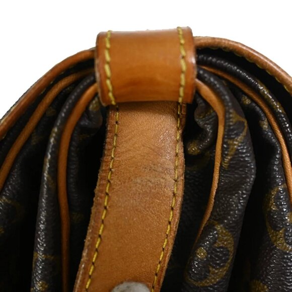 LOUIS VUITTON Saumur 35 Shoulder Bag Monogram Leather BN France